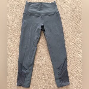 ALO YOGA Women's Blue Cropped Leggings Mesh Athletic Size XS